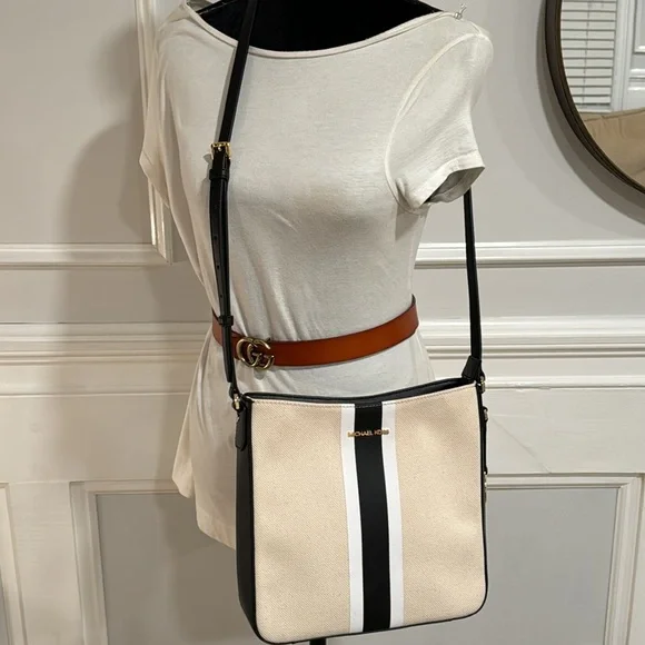 Michael Kors Bag Charlotte Canvas Crossbody - Picture 8 of 17